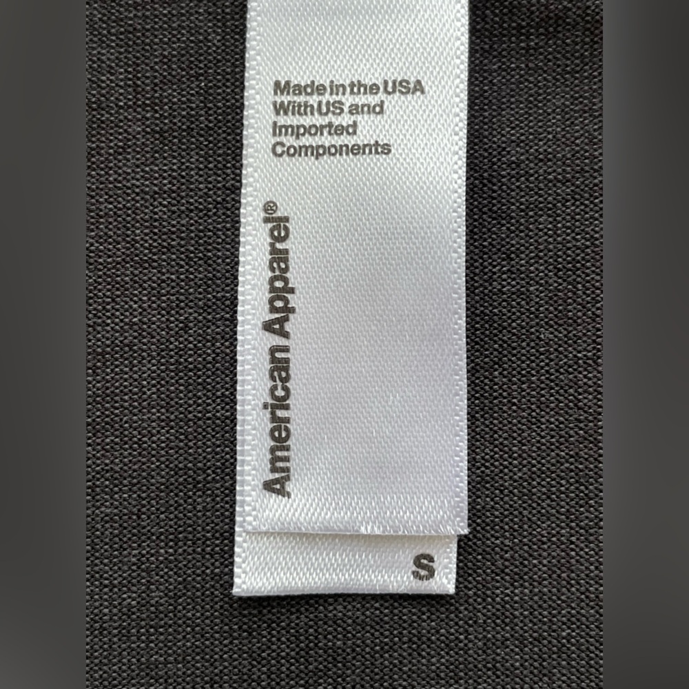 American Apparel Black Fitted Long Sleeve V-Neck Top - Size S - Picture 5 of 5